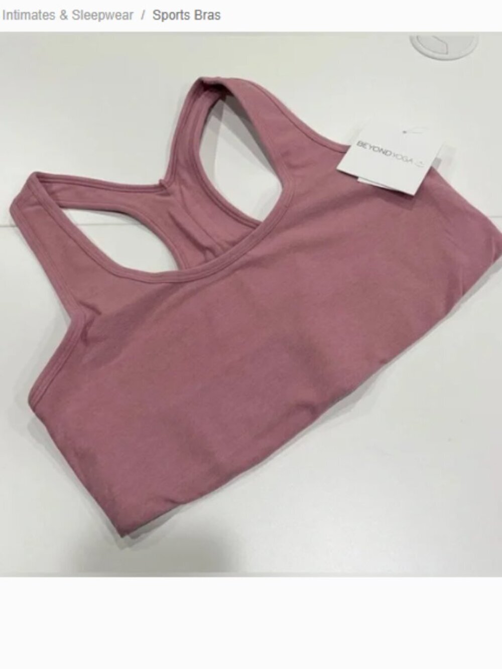 Beyond Yoga Women's XL Spacedye Simplicity Bra Heather Pink Soft Racerback NWT